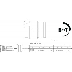 B&T HUB ADAPTATER SD-HUB-QDM (M.A.R.S. QD)  (5.56 & 7.62)