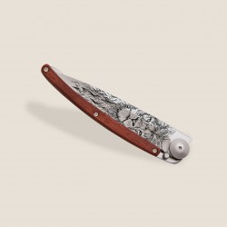 Couteau Deejo Titane 37G - Bois Corail - Lion