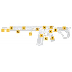 Carabine Ar15 Daniel Defense M4A1 Riii 14.5' Cal. 5.56 Noir