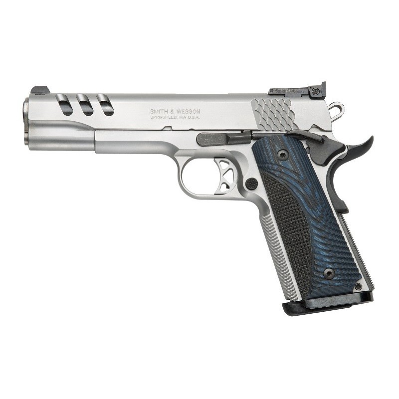 PISTOLET S&W 1911 PC CUSTOM BLEU CAL.45ACP