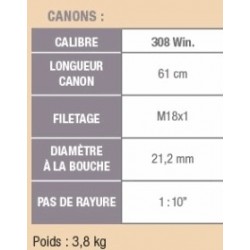 Carabine Bergara B14 Sporter Varmint calibre 308 win