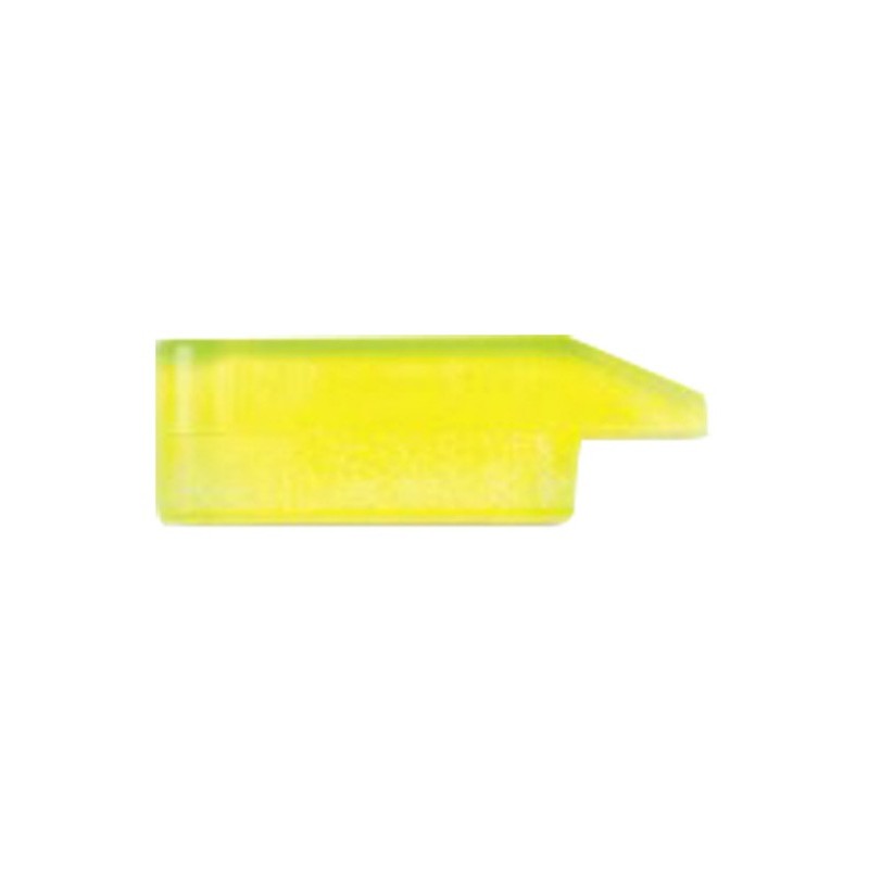 Guidon rectangulaire lumineux base plane / montage sur lumière JAUNE - pour arme de chasse